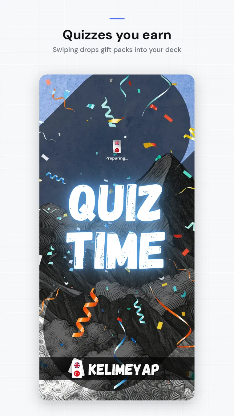 A gift pack opening into quiz time.